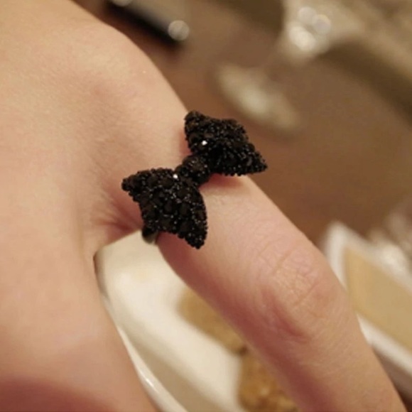 💙💎GRATEFUL💙MAKER💎💙 Jewelry - NEW!💙👖🖤🎀CUTE BLACK BOW!🎀🖤👖💙ADJUSTABLE RING